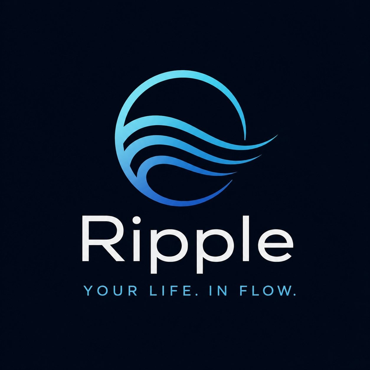Ripple logo with the words Your Life. In Flow.